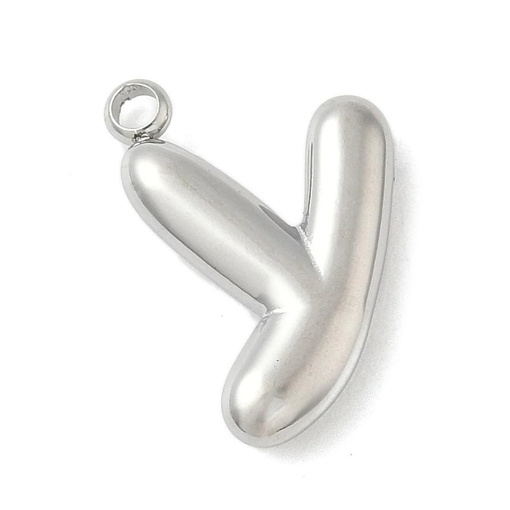Bedel letter alfabet A-Z RVS zilver ±17mm - per stuk - Image 25