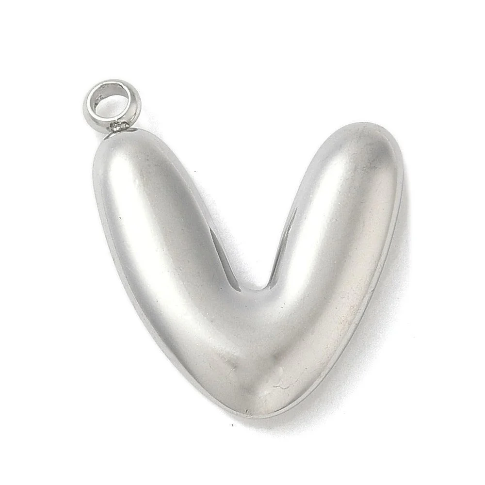 Bedel letter alfabet A-Z RVS zilver ±17mm - per stuk - Image 27