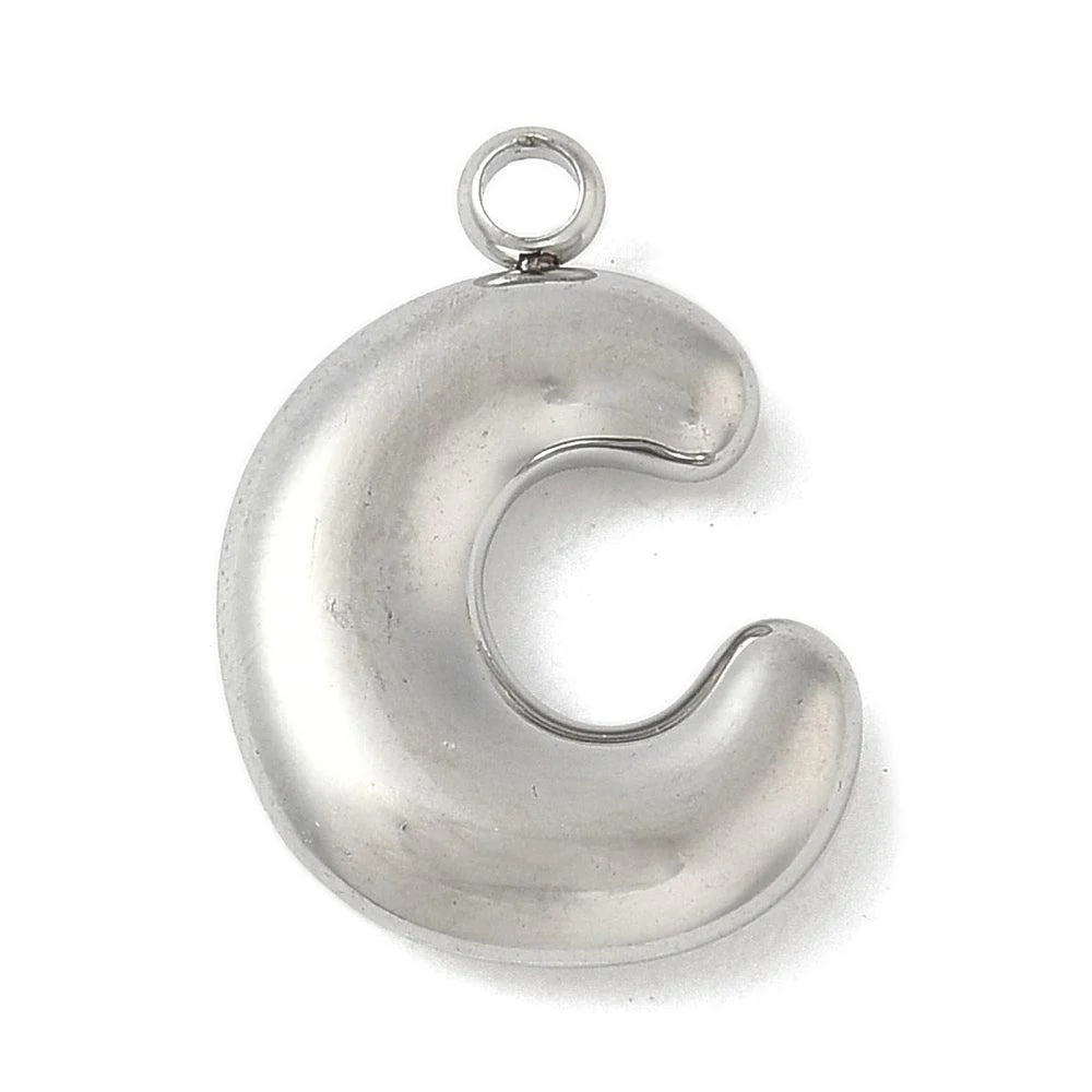 Bedel letter alfabet A-Z RVS zilver ±17mm - per stuk - Image 3