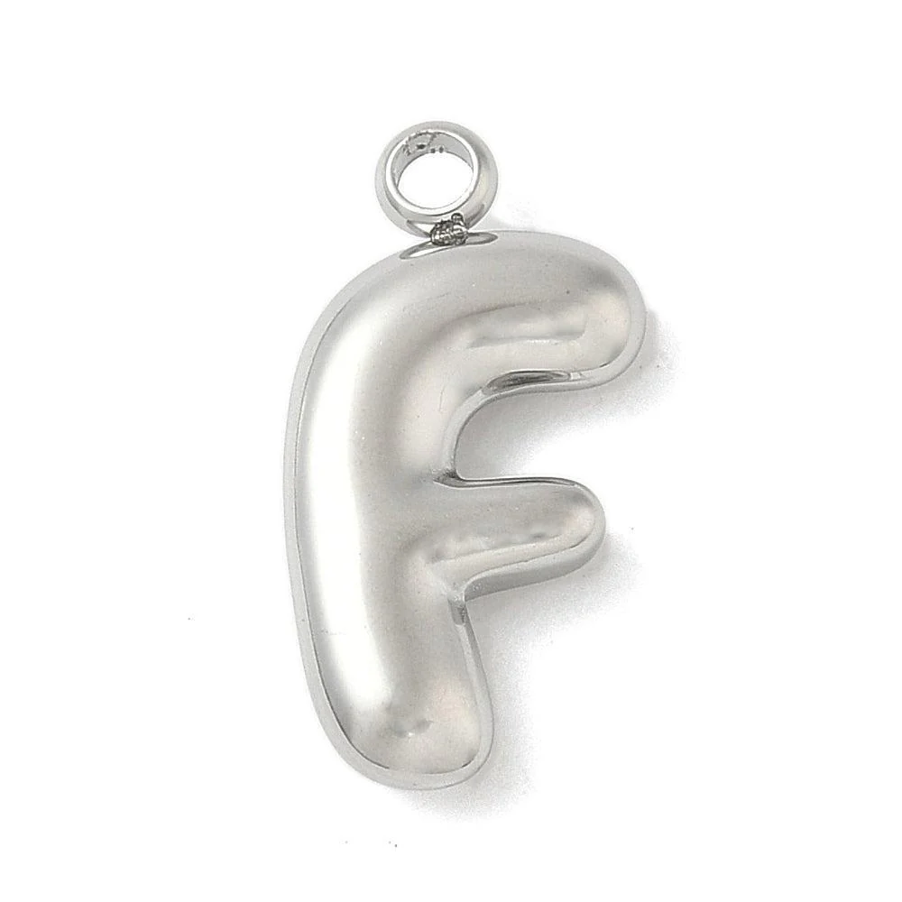 Bedel letter alfabet A-Z RVS zilver ±17mm - per stuk - Image 5