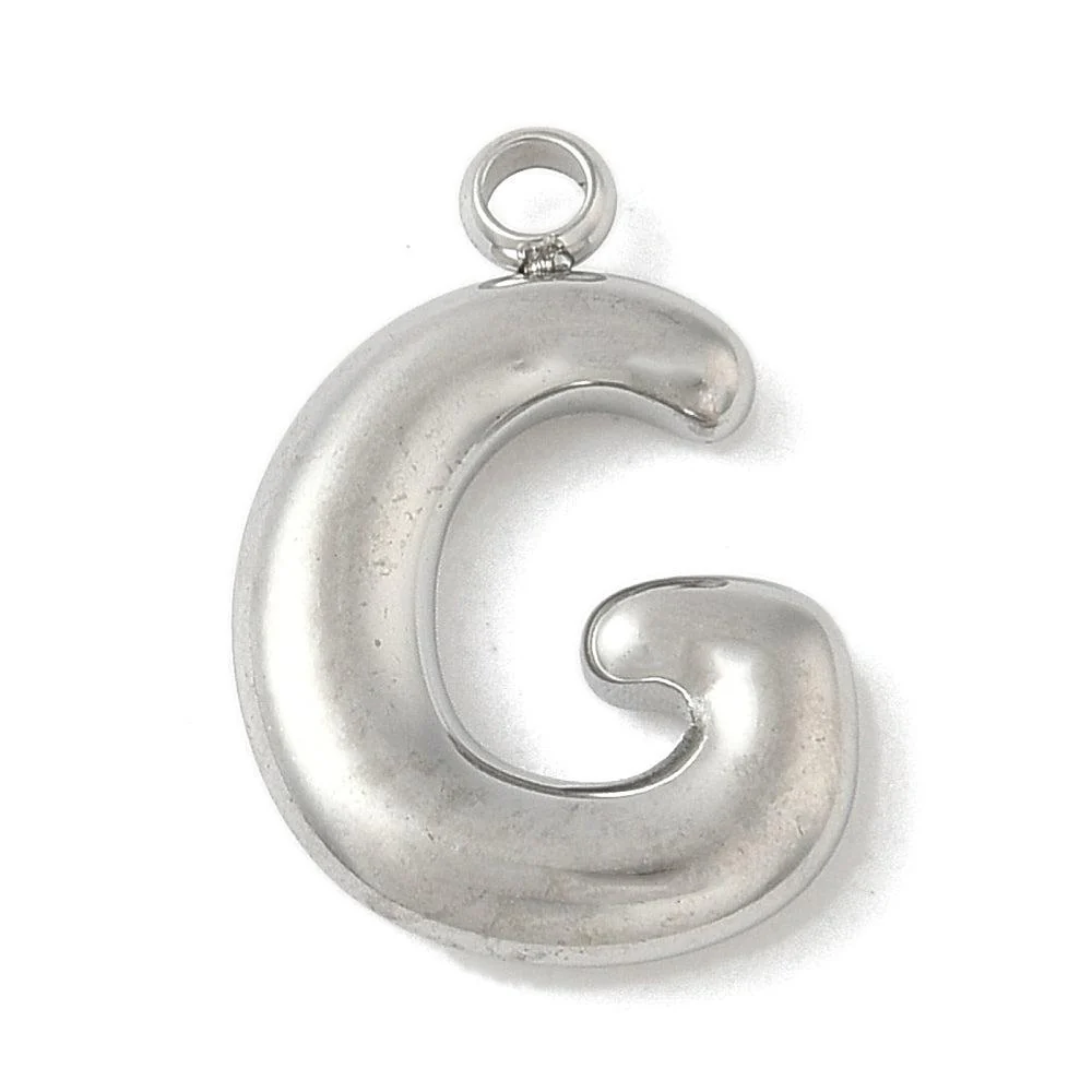 Bedel letter alfabet A-Z RVS zilver ±17mm - per stuk - Image 6
