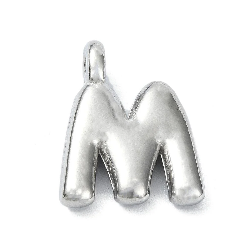 Bedel letter Bubble alfabet A-Z RVS zilver 19x13mm - Image 13