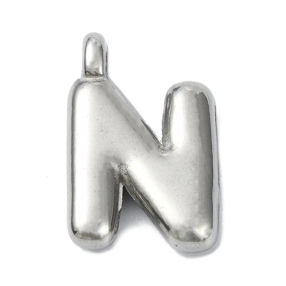 Bedel letter Bubble alfabet A-Z RVS zilver 19x13mm - Image 14