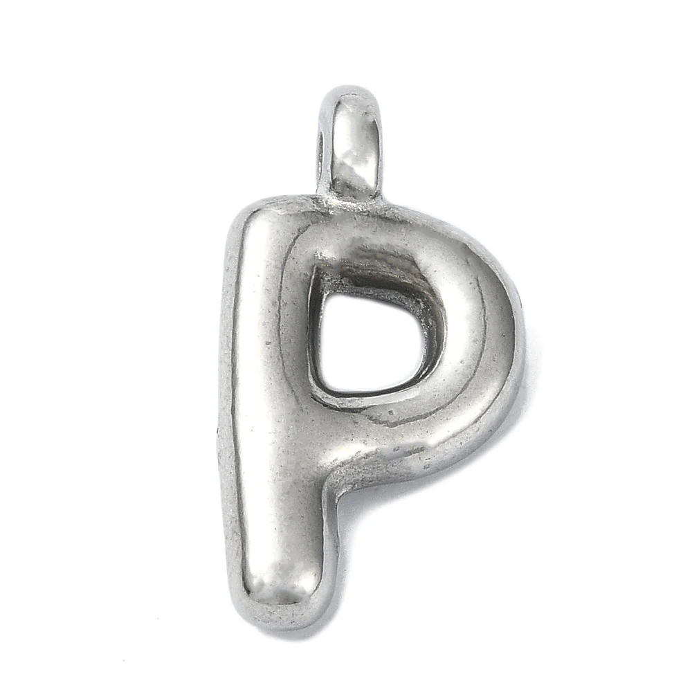 Bedel letter Bubble alfabet A-Z RVS zilver 19x13mm - Image 16
