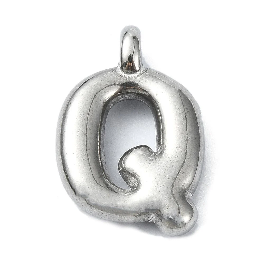Bedel letter Bubble alfabet A-Z RVS zilver 19x13mm - Image 17