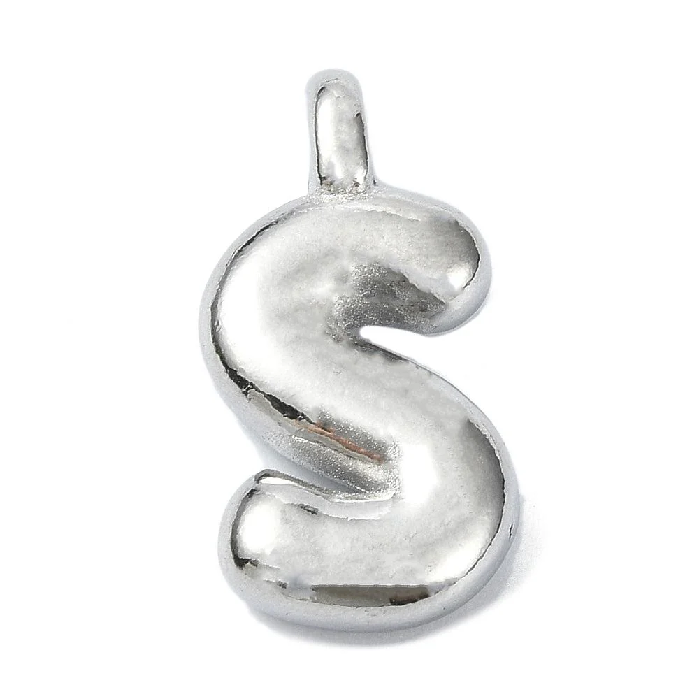 Bedel letter Bubble alfabet A-Z RVS zilver 19x13mm - Image 19
