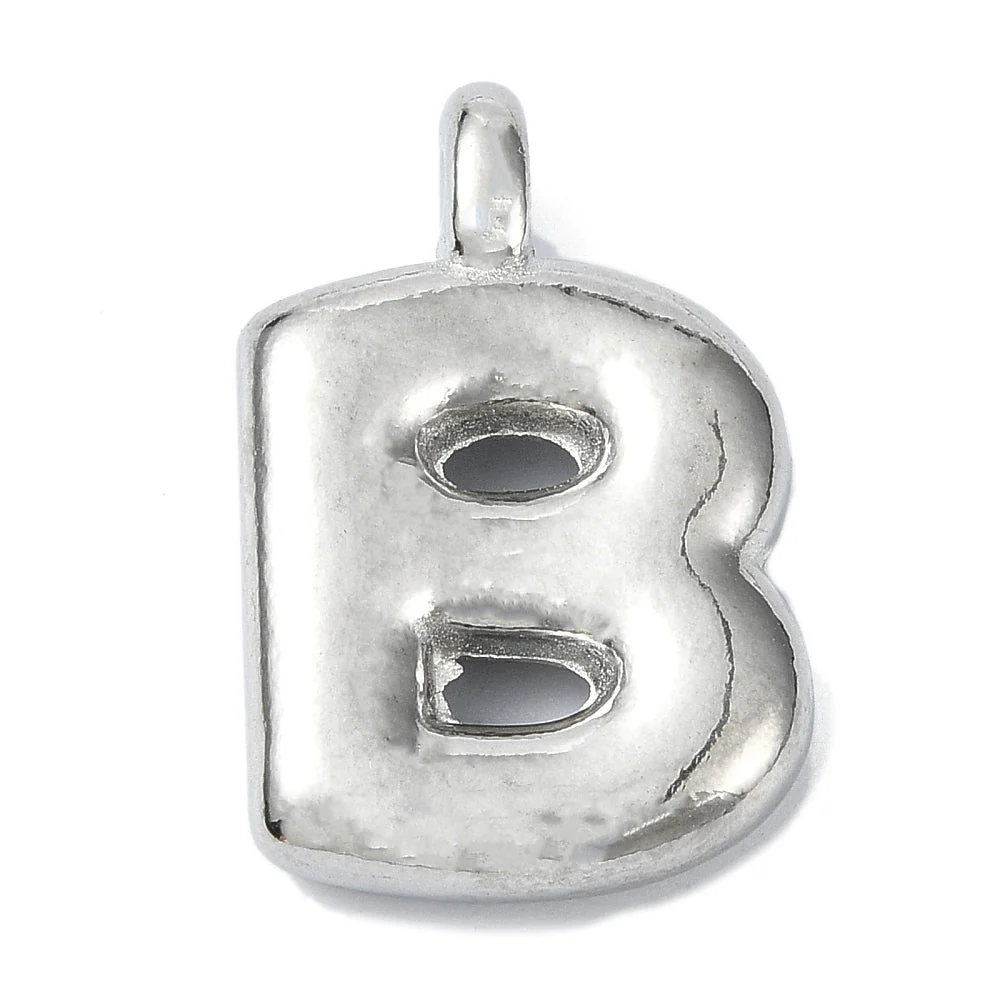 Bedel letter Bubble alfabet A-Z RVS zilver 19x13mm - Image 2