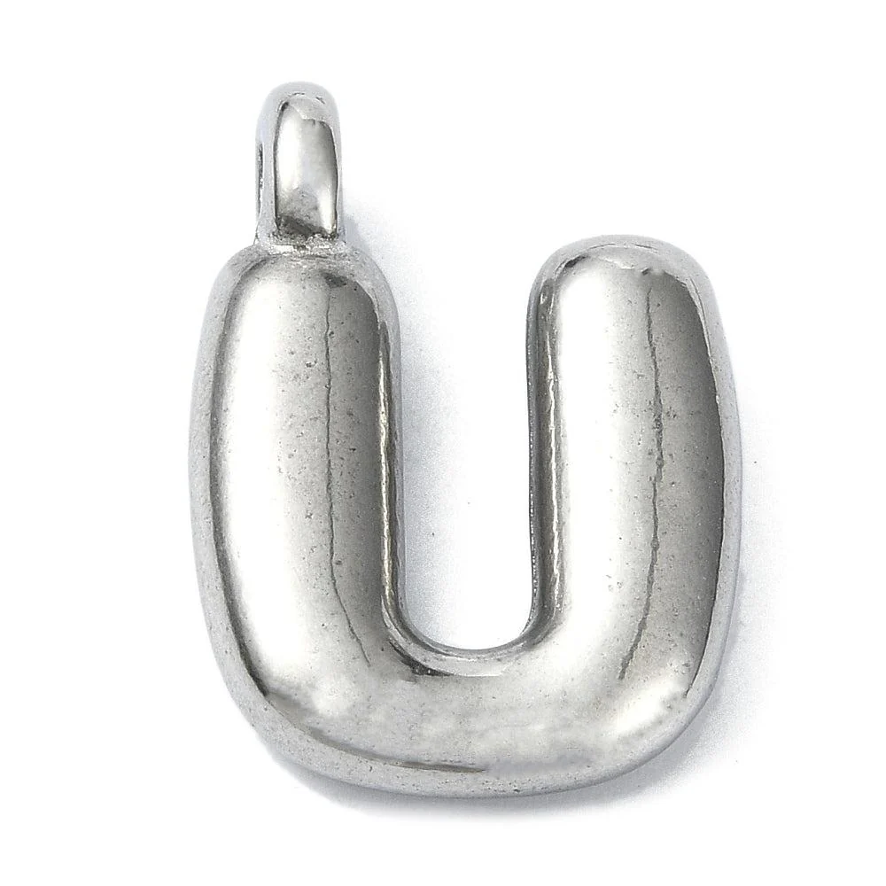 Bedel letter Bubble alfabet A-Z RVS zilver 19x13mm - Image 21