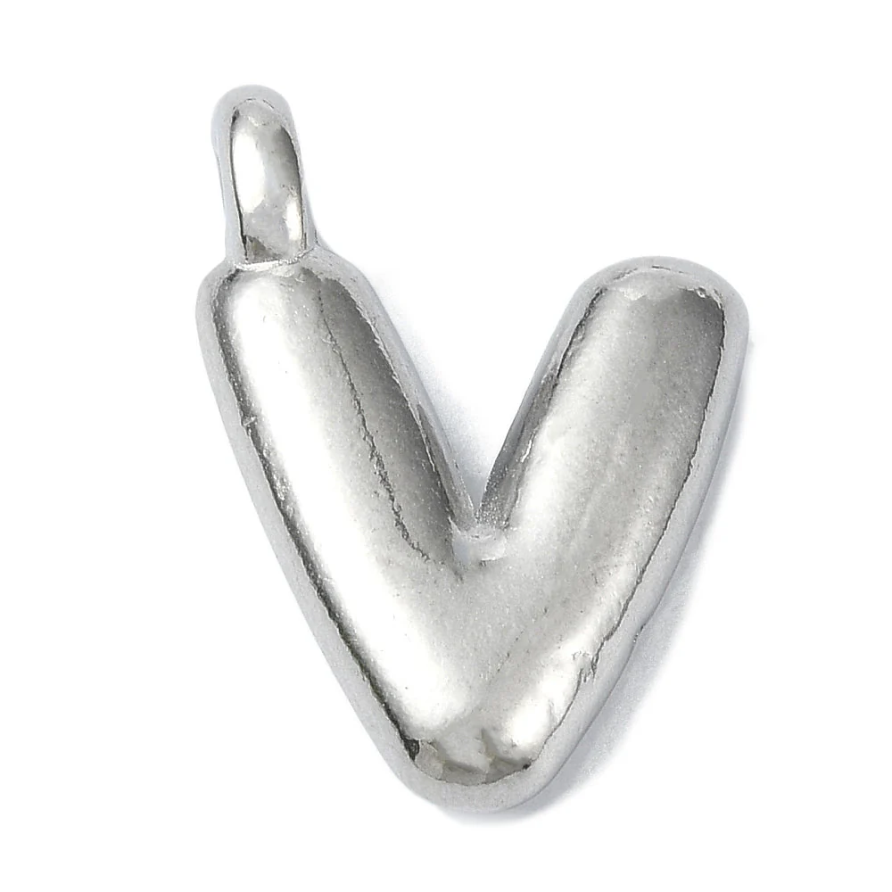 Bedel letter Bubble alfabet A-Z RVS zilver 19x13mm - Image 22