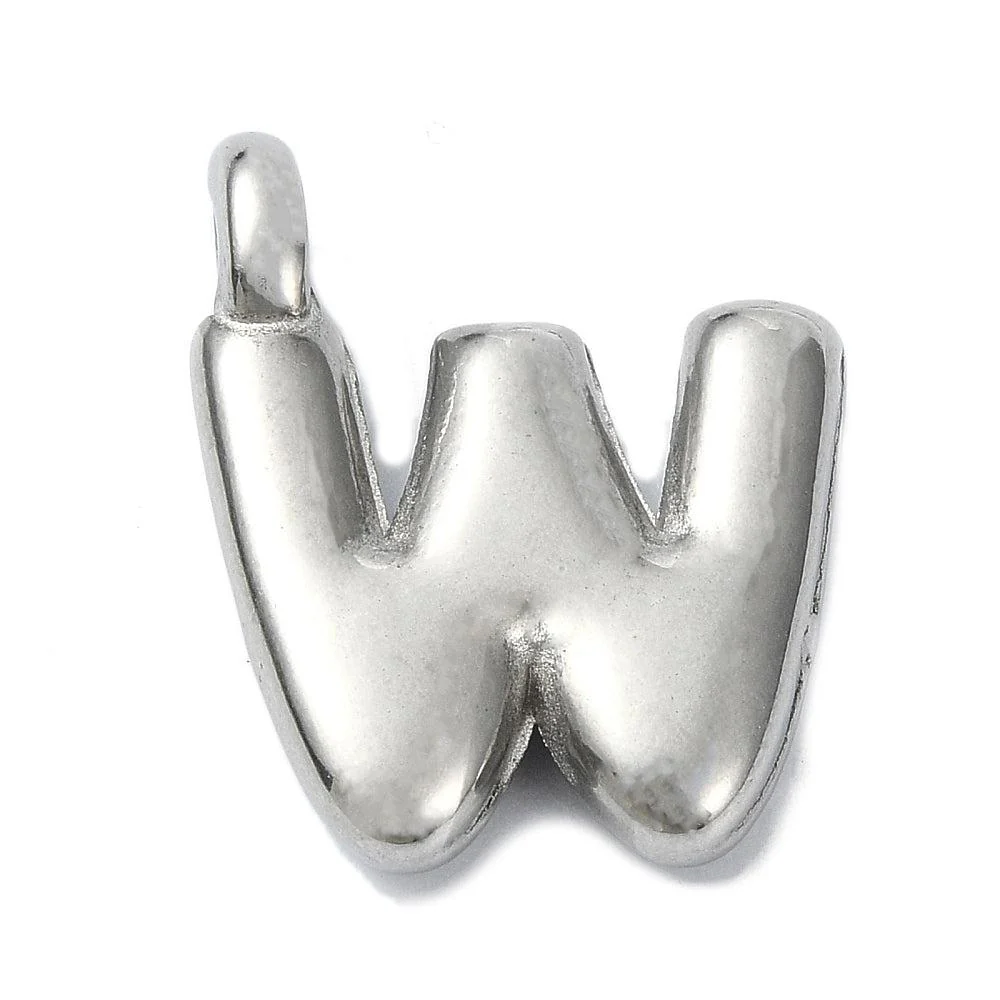 Bedel letter Bubble alfabet A-Z RVS zilver 19x13mm - Image 23