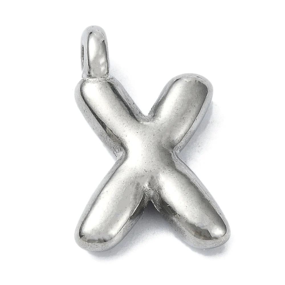 Bedel letter Bubble alfabet A-Z RVS zilver 19x13mm - Image 25