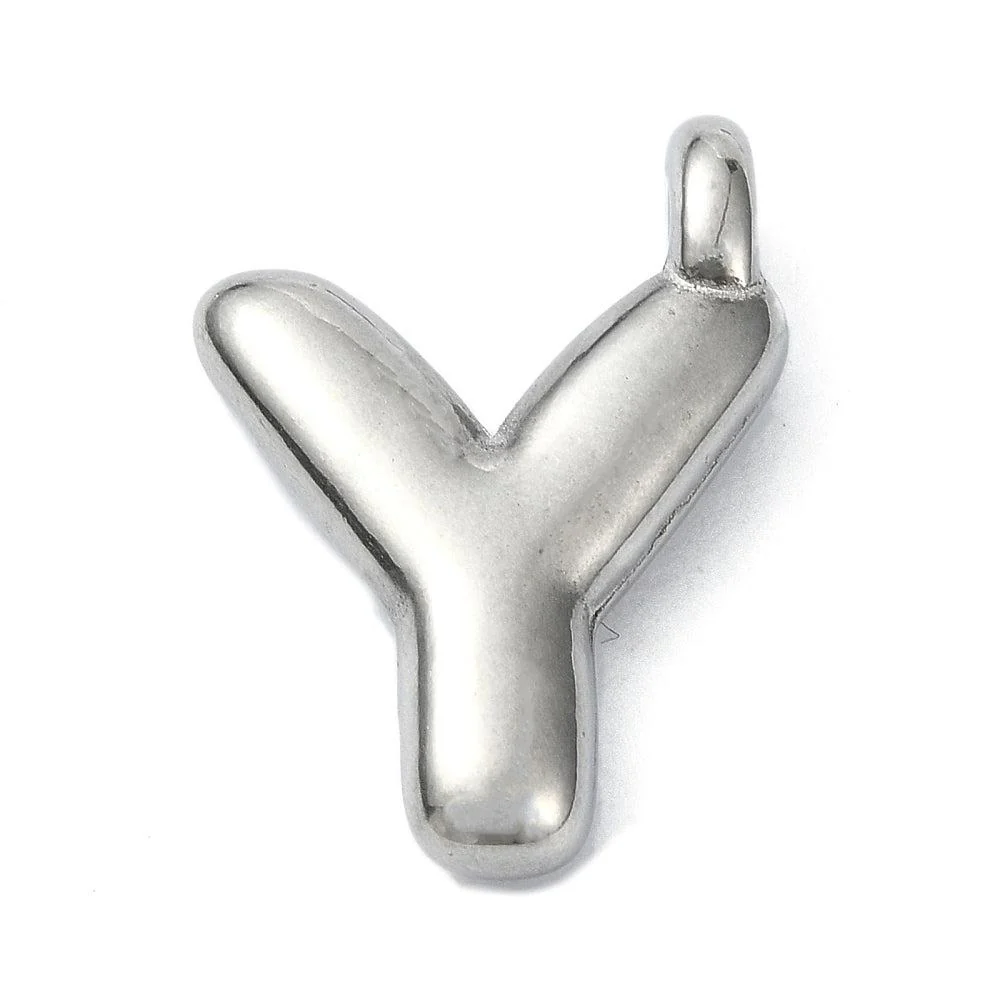 Bedel letter Bubble alfabet A-Z RVS zilver 19x13mm - Image 26