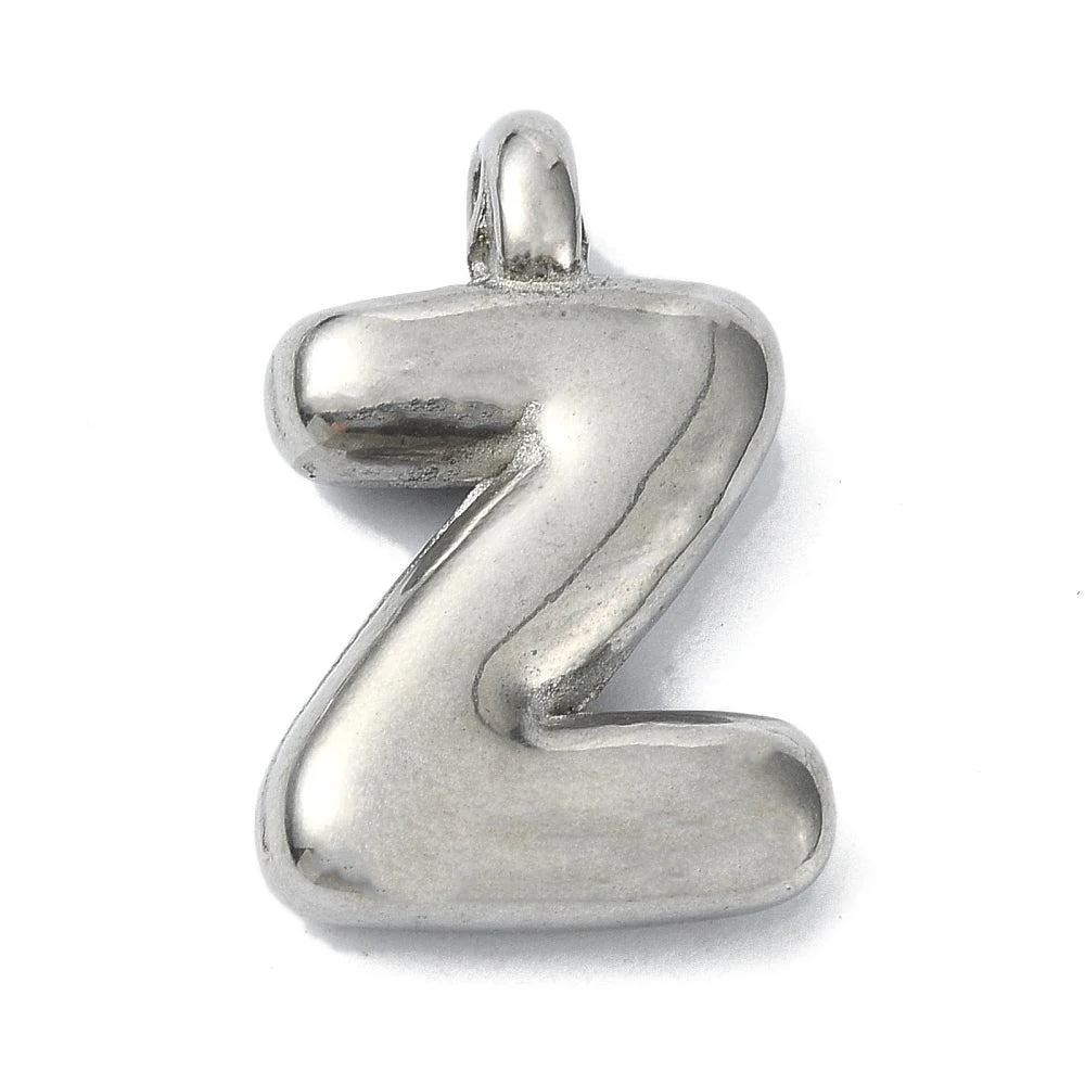 Bedel letter Bubble alfabet A-Z RVS zilver 19x13mm - Image 27