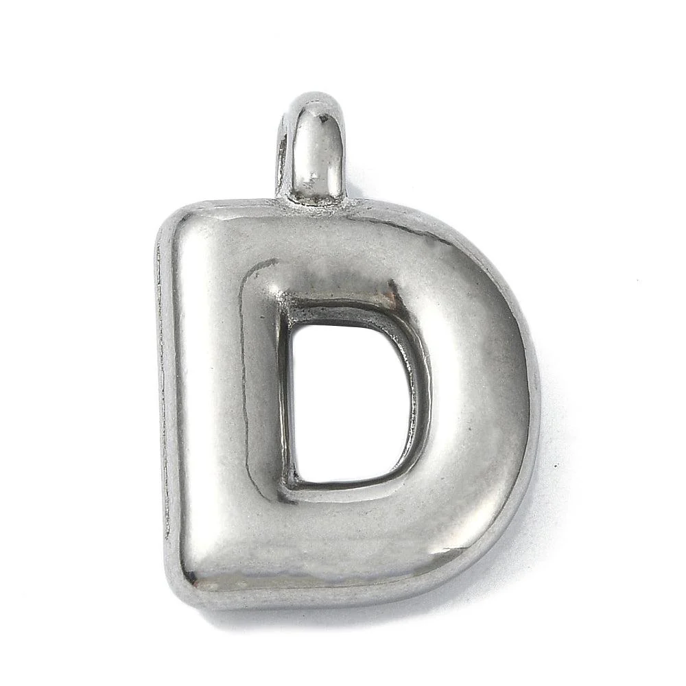 Bedel letter Bubble alfabet A-Z RVS zilver 19x13mm - Image 4
