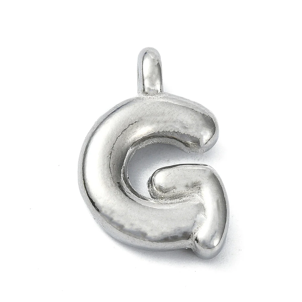 Bedel letter Bubble alfabet A-Z RVS zilver 19x13mm - Image 7