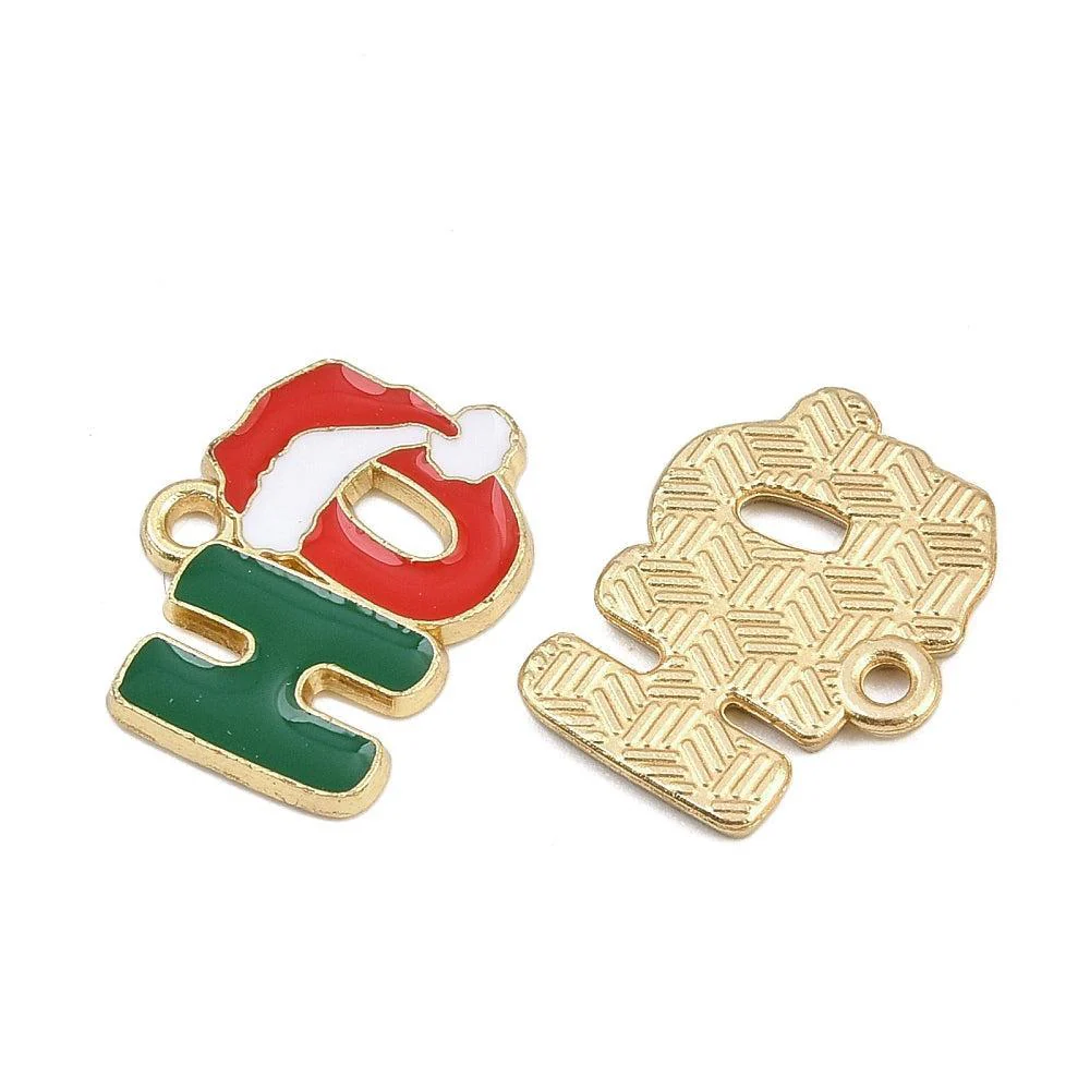 Bedel Letter Emaille Kerst 17,5mm – per stuk - Image 2