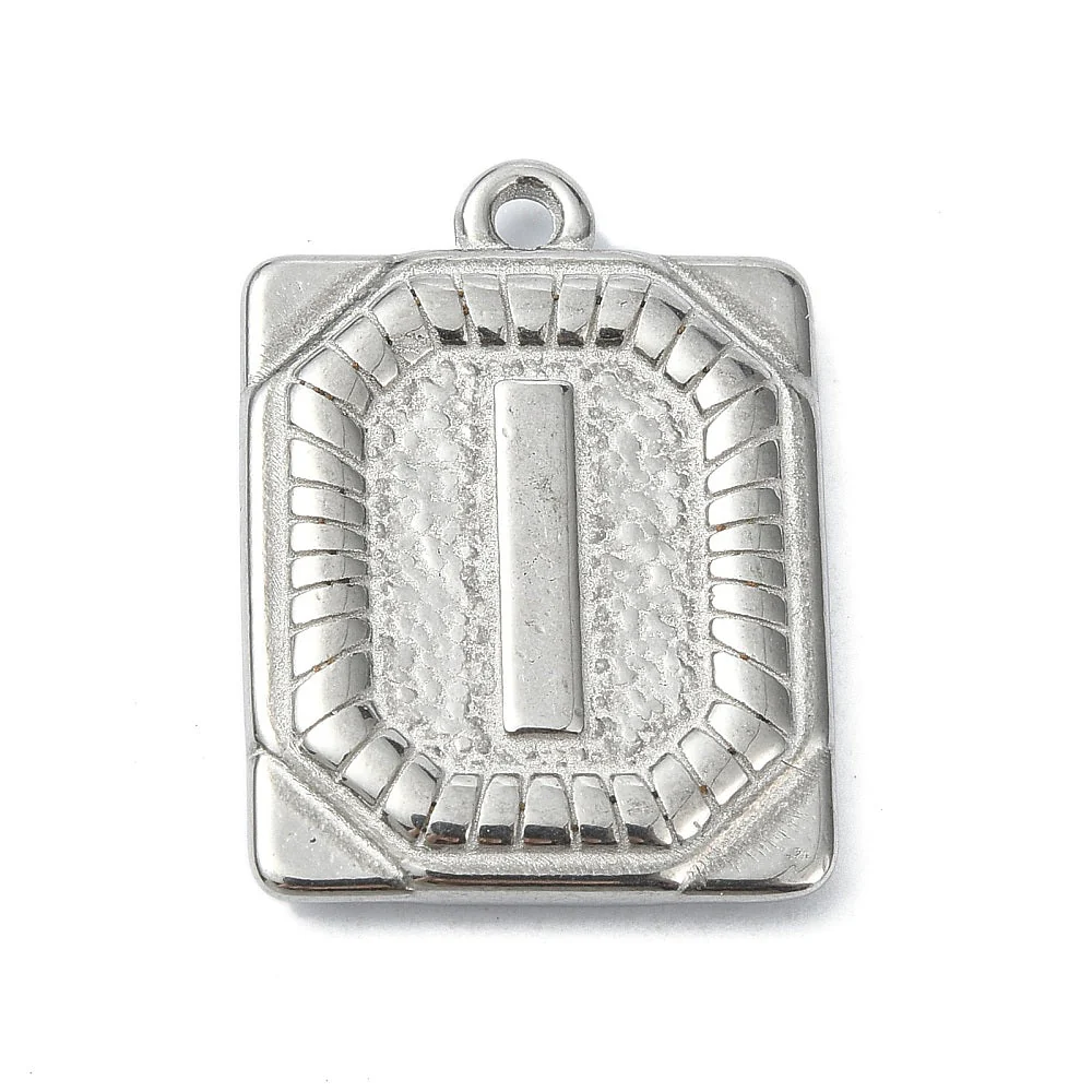Bedel letter rechthoek alfabet A-Z RVS zilver 25x18mm - Image 10