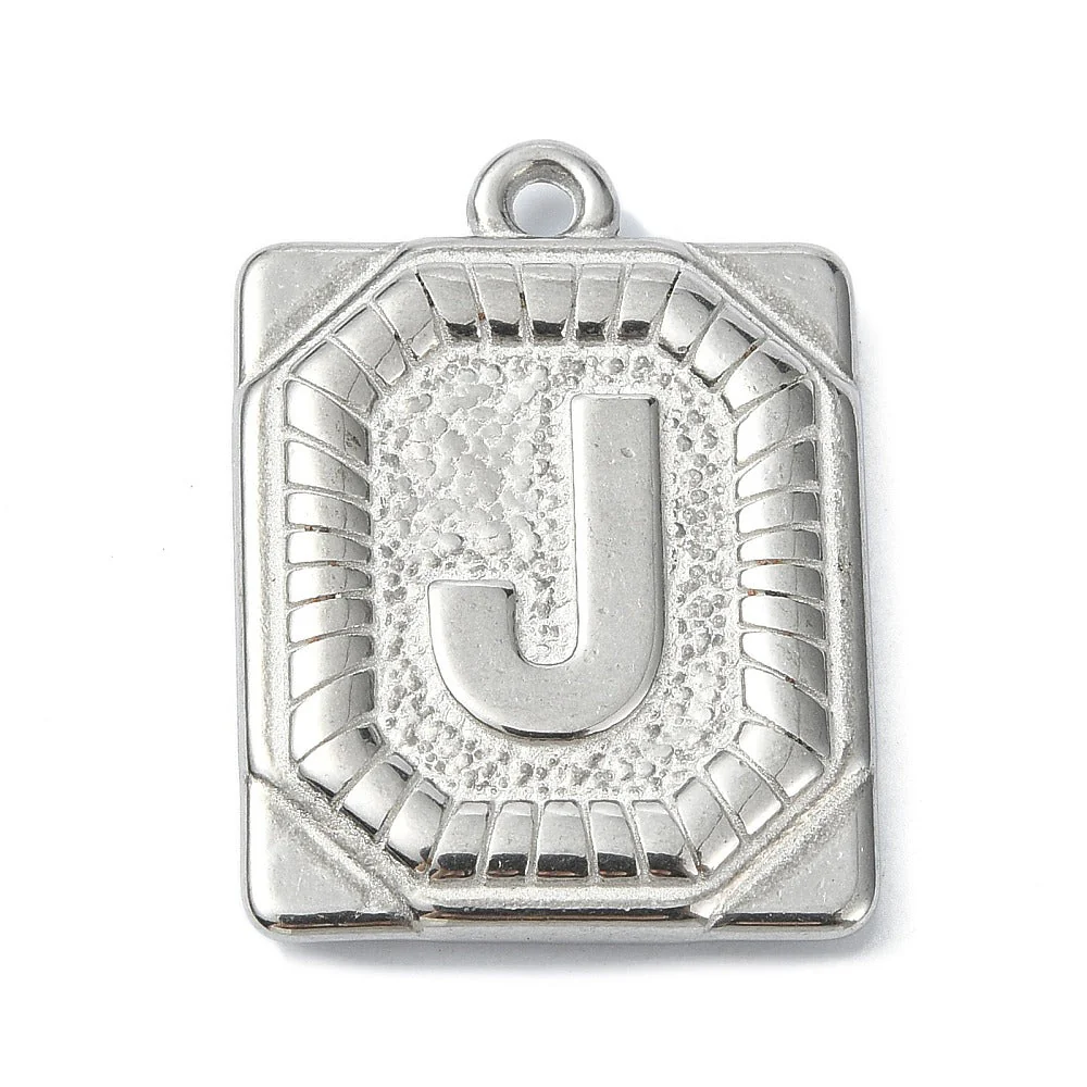 Bedel letter rechthoek alfabet A-Z RVS zilver 25x18mm - Image 11