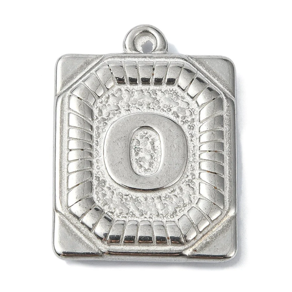 Bedel letter rechthoek alfabet A-Z RVS zilver 25x18mm - Image 16