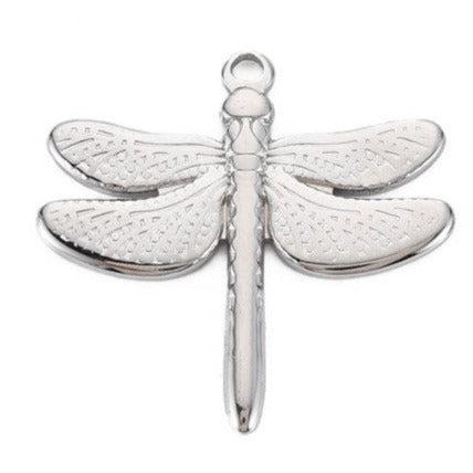 Bedel libelle Stainless steel zilver 30mm