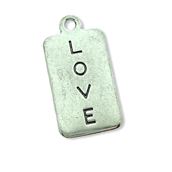 Bedel love zilver 26x13mm