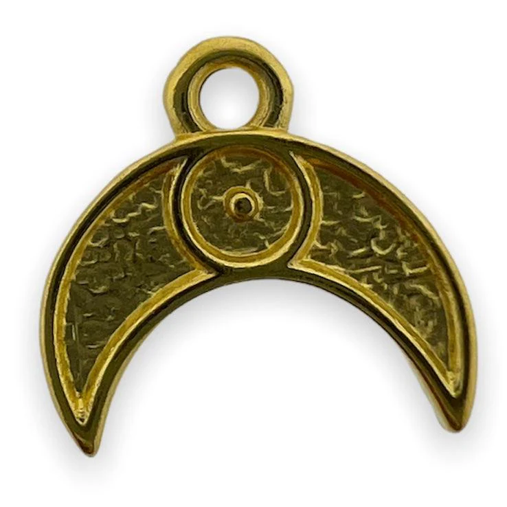 Bedel maan Goud 24K DQ 12x12mm