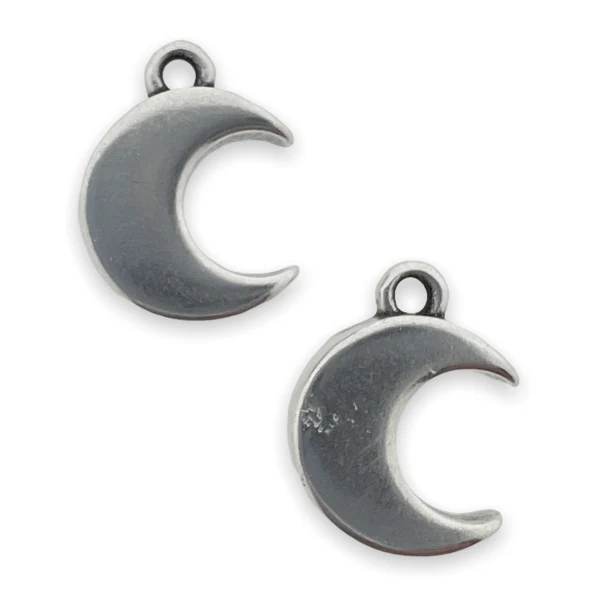 Bedel maan Zilver DQ 15x4mm - Image 2