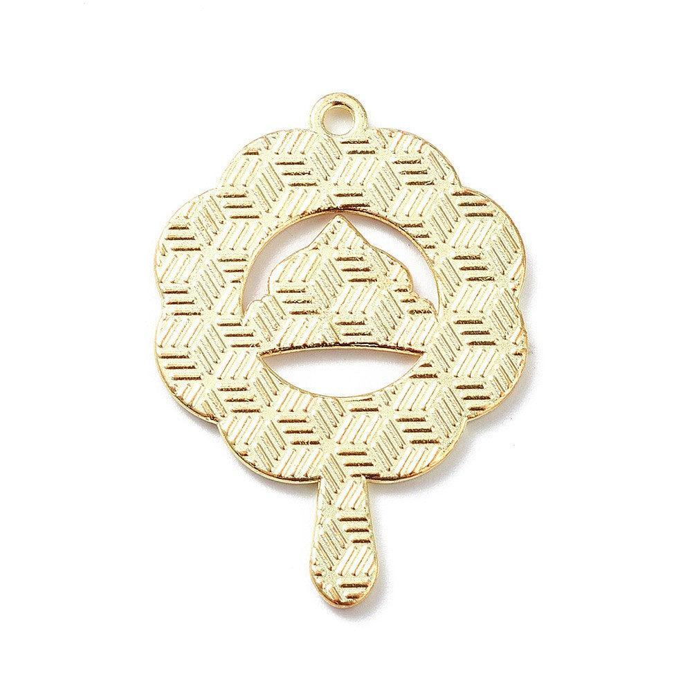 Bedel Prinses en Kroon Emaille / Goud 38mm - per stuk - Image 3