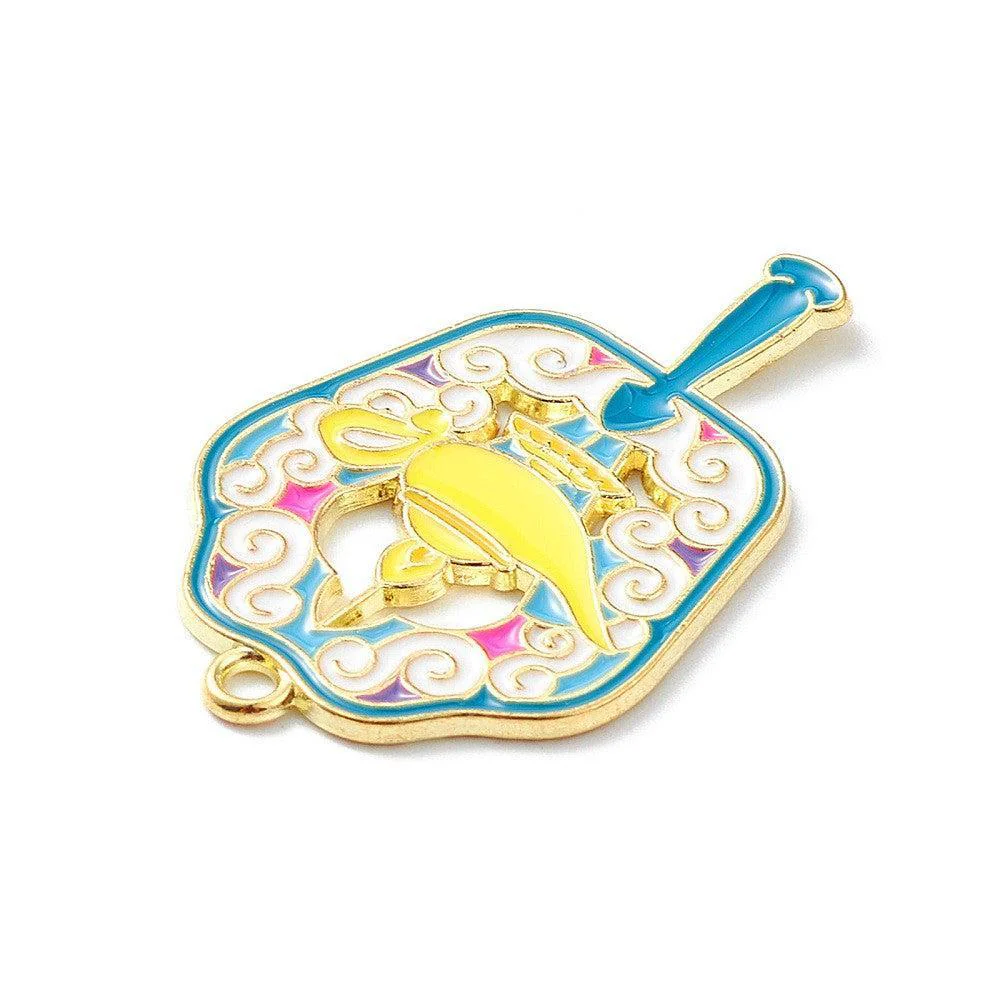 Bedel Prinses en Olielamp Emaille / Goud 38mm - per stuk - Image 2