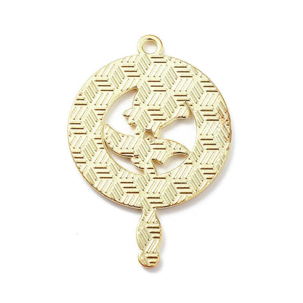 Bedel Prinses en Roos Emaille / Goud 38mm - per stuk - Image 3