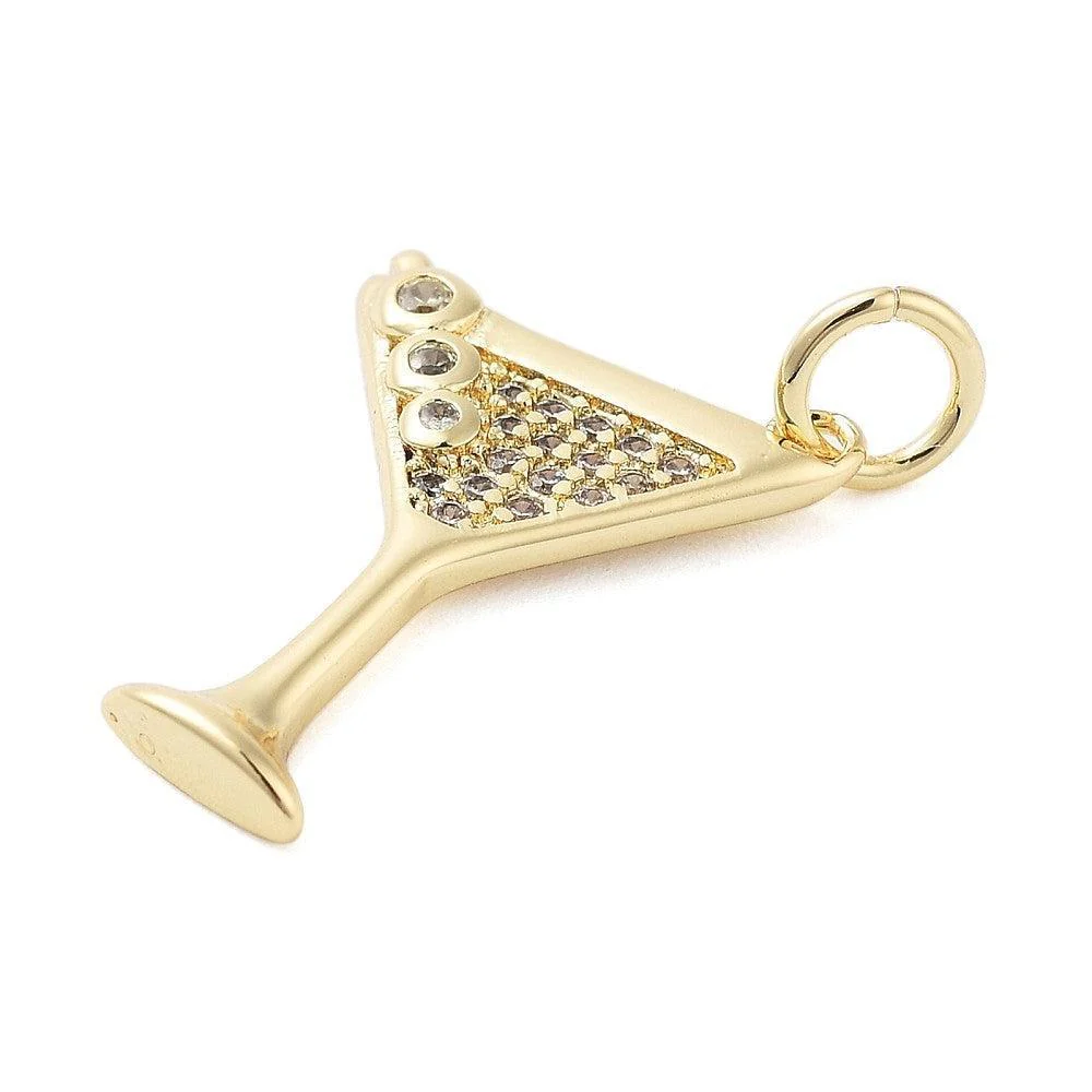Bedel martini zirconia 18K Gold plated 18mm - per stuk - Image 2