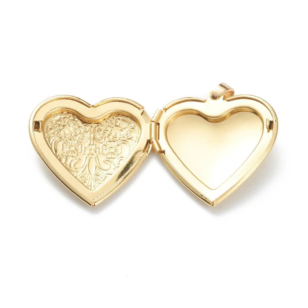 Bedel medaillon hart 18K gold 29x28.5x7mm - Image 2