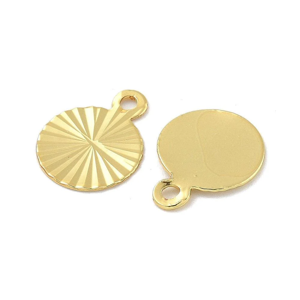 Bedel muntje 18K Gold plated  9mm - per stuk - Image 2