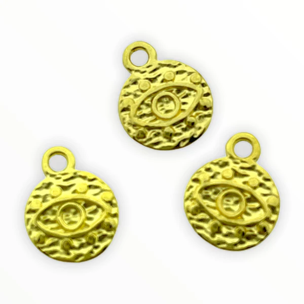 Bedel muntje oog Goud 24kr DQ 10x12mm - Image 3