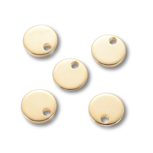 Bedel RVS muntje goud 7mm - per stuk - Image 2