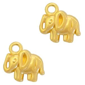 Bedel olifant Goud DQ 12x11mm
