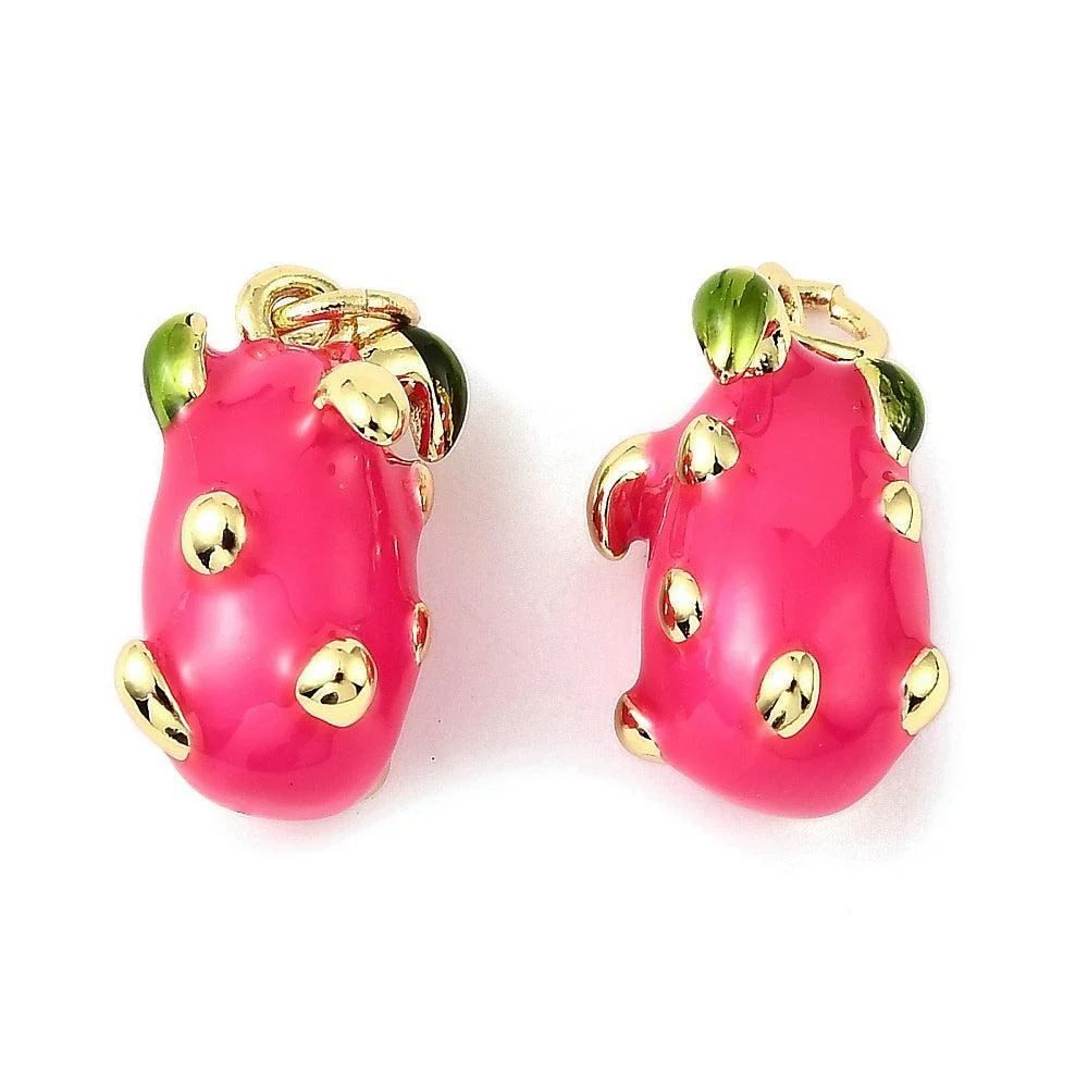 Bedel pitaya Roze 18K gold plated 16mm - per stuk - Image 2