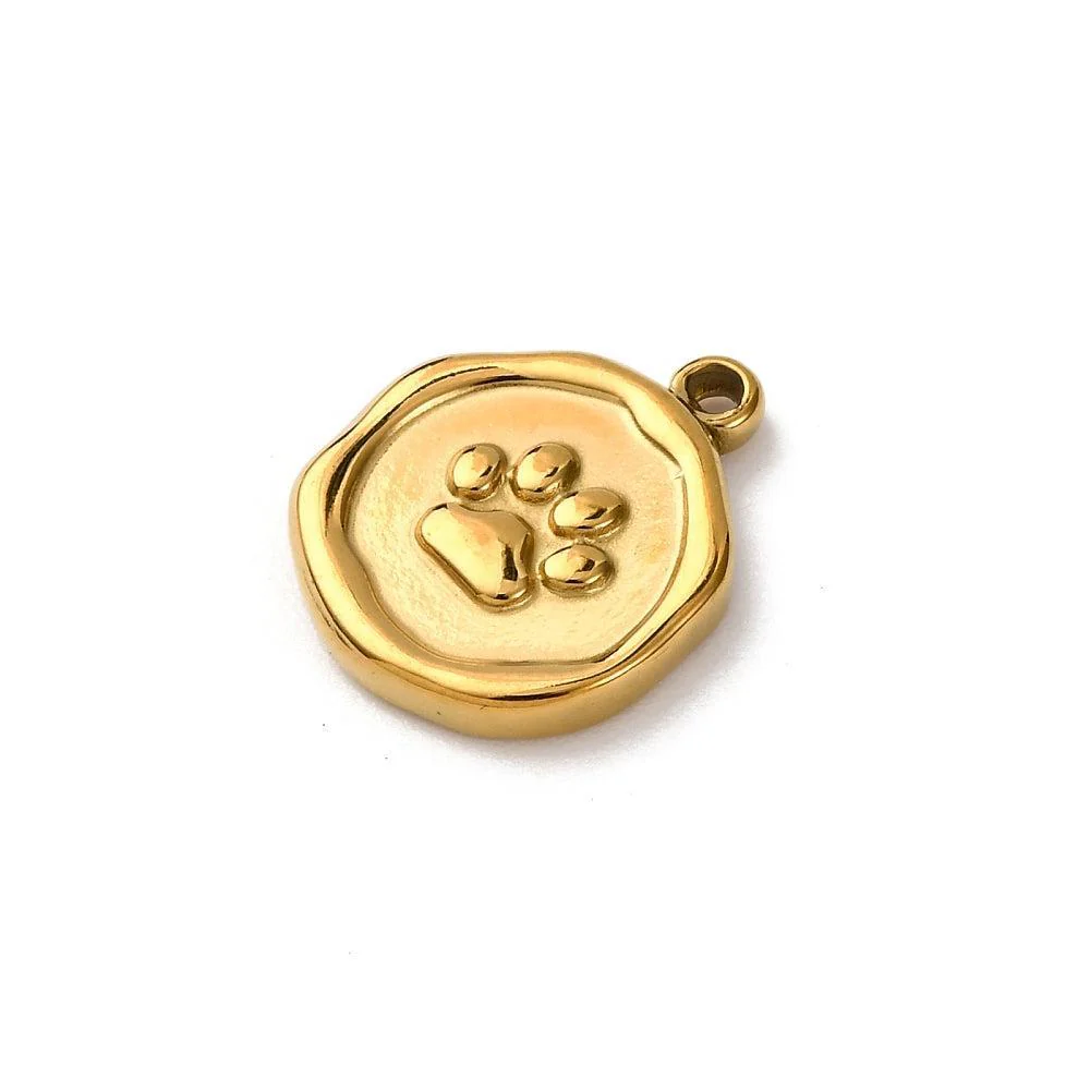 Bedel Pootje RVS Goud 13mm - per stuk - Image 2