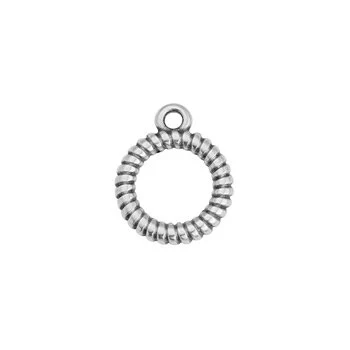 Bedel ring twisted DQ zilver 14,5mm - per stuk