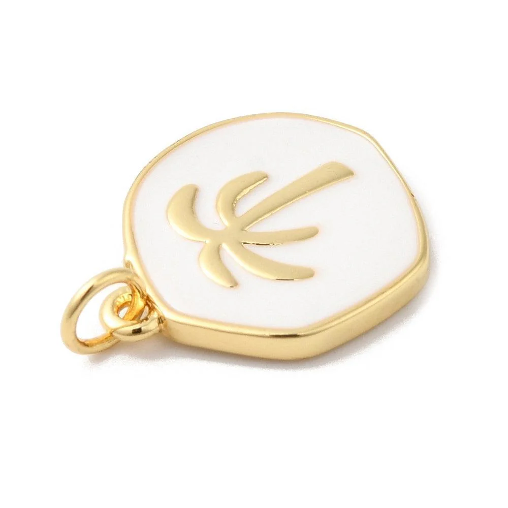 Bedel palm 18K goud 15mm - per stuk - Image 2