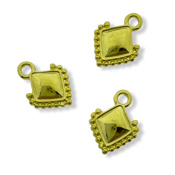 Bedel ruit Goud 24kr DQ 9x12mm - Image 2