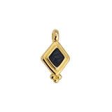 Bedel Ruitje Zwart-Goud 24K DQ 9x17mm