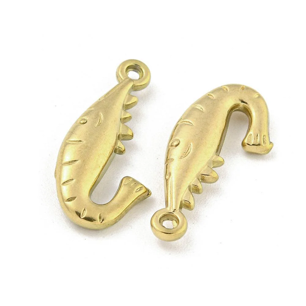 Bedel shrimp RVS 18K Goud 20,5mm - per stuk