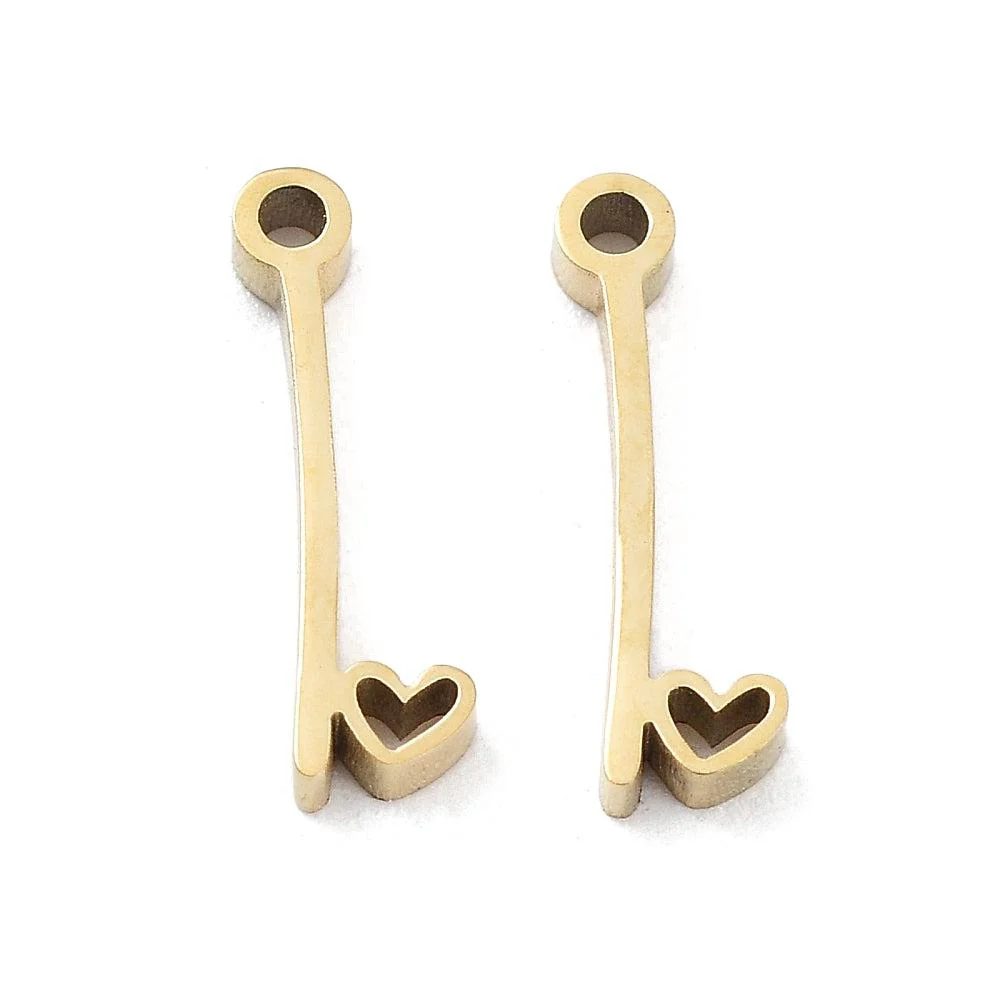 Bedel sierlijk alfabet A-Z goud RVS 14K 11x7mm - Image 9