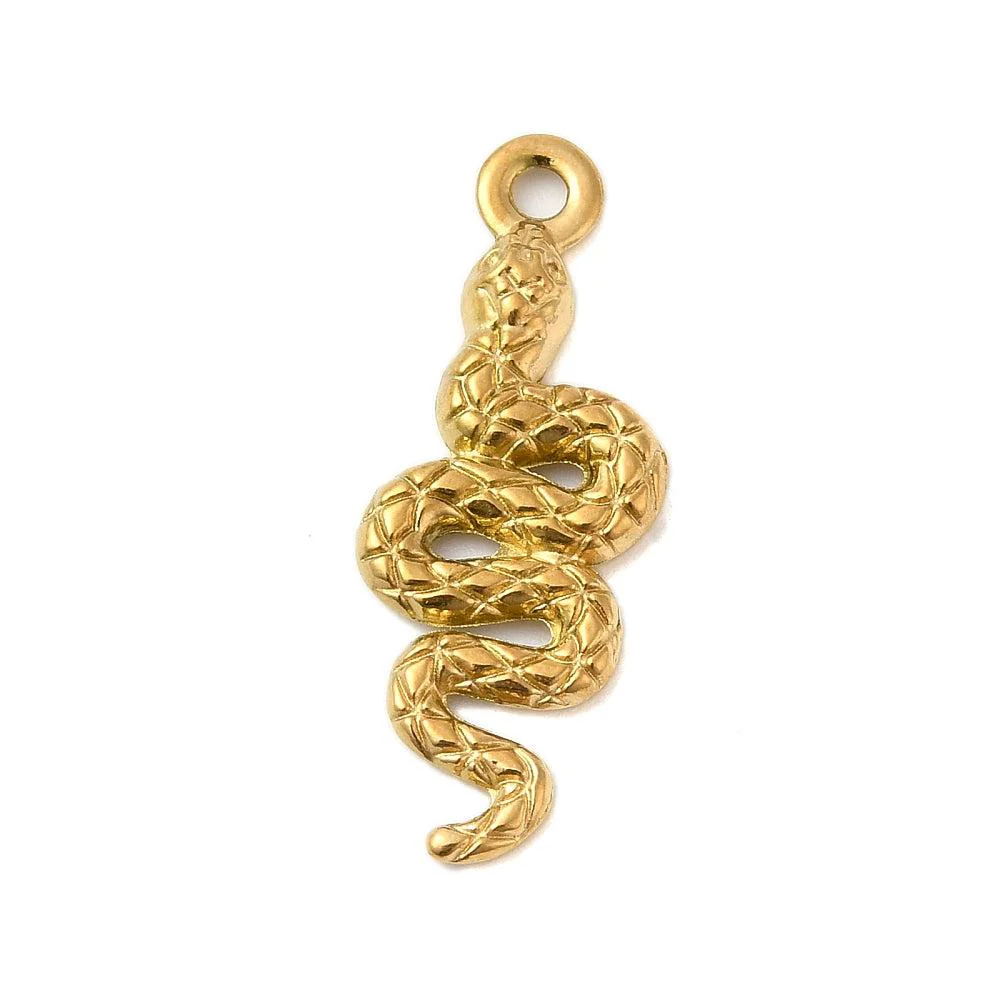 Bedel slang 18K RVS goud 26x10mm