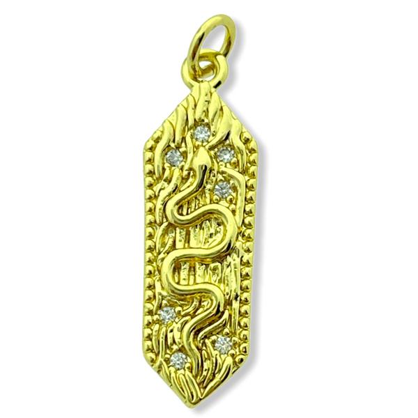 Bedel slang Gold plated 25x8mm