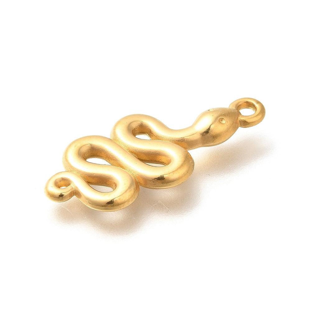 Bedel Slang RVS 18K Gold Plated 29x13mm - per stuk - Image 2
