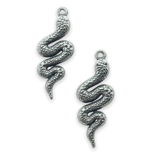 Bedel slang RVS zilver 33x13mm