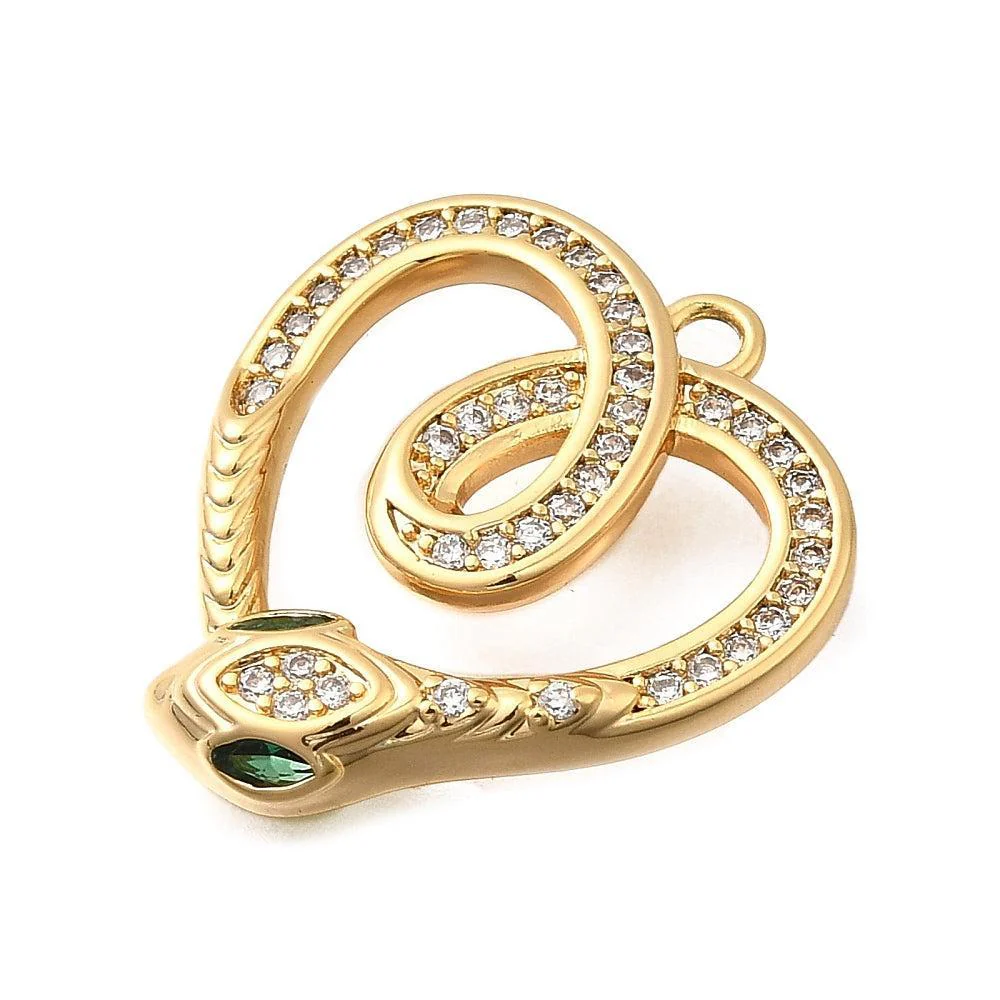 Bedel Slang zirconia 18k Gold Plated 18mm - per stuk - Image 2