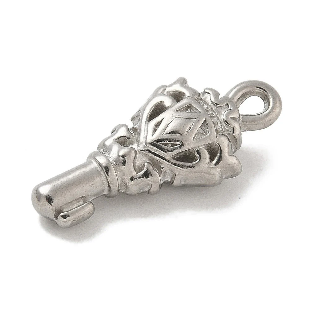 Bedel Sleutel RVS zilver 25x10mm - per stuk - Image 2
